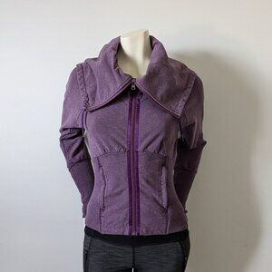 Lululemon - Purple Large Cowl Zip-Up Sweater - Size 4